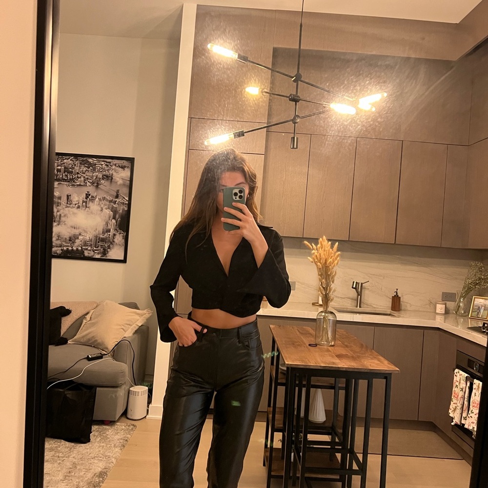 Zara black Crop Top